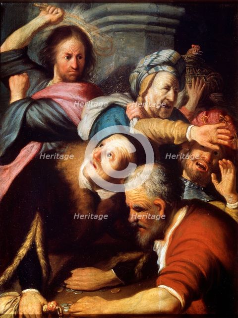'Christ Driving the Money Lenders from the Temple', 1626.  Artist: Rembrandt Harmensz van Rijn    