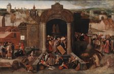 Christ Driving the Traders from the Temple, after 1569. Artist: Bruegel (Brueghel), Pieter, the Elder (ca 1525-1569)