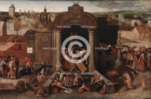 Christ Driving the Traders from the Temple, after 1569. Artist: Bruegel (Brueghel), Pieter, the Elder (ca 1525-1569)