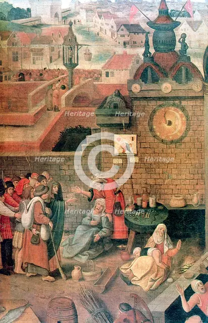 'Christ Driving the Traders from the Temple' (detail), c1584-1638. Artist: Pieter Brueghel the Younger