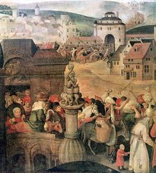 Christ Driving the Traders from the Temple (detail), c1584-1638. Artist: Pieter Brueghel the Younger