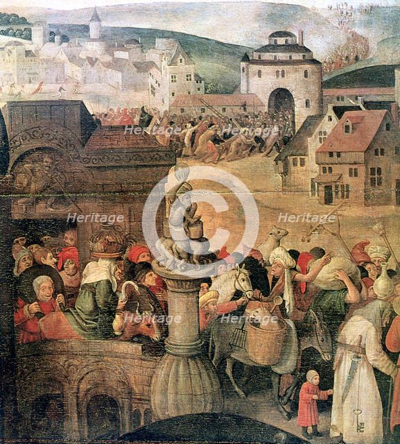 'Christ Driving the Traders from the Temple' (detail), c1584-1638. Artist: Pieter Brueghel the Younger