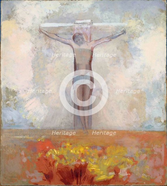 Christ en croix, c. 1910. Creator: Redon, Odilon (1840-1916).