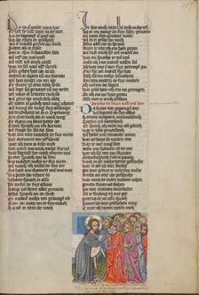 Christ Encouraging the Apostles; Weltchronik, about 1400-1410. Creator: Unknown