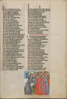 Christ Encouraging the Apostles; Weltchronik, about 1400-1410. Creator: Unknown