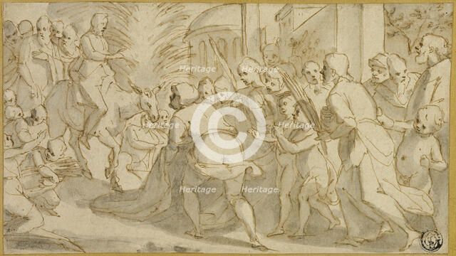 Christ Entering Jerusalem, 1595/99. Creator: Andrea Boscoli.