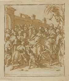 Christ Entering Jerusalem, 1600/10. Creator: Marcantonio Bassetti