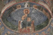 Christ Enthroned (Saviour of the World), 12th century. Artist: Ancient Russian frescos