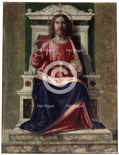 'Christ Enthroned', (Saviour of the World), c1505. Creator: Giovanni Battista Cima da Conegliano.