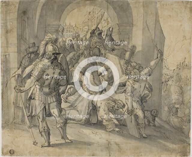 Christ Falling Under the Cross, n.d. Creator: Possibly Caspar von Fraisinger (German, active 1581-1599) or Luca Giordano (Italian, 1632-1705) or after Giorgio Vasari (Italian, 1511-1574) or Caspar von Fraisinger (German, act. 1581-1599) or Unknown Ar