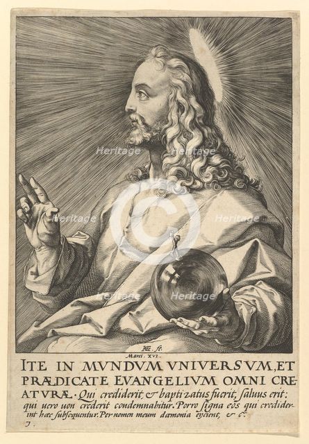 Christ, from Christ, the Apostles and St. Paul with the Creed, ca. 1589. Creator: Hendrik Goltzius.