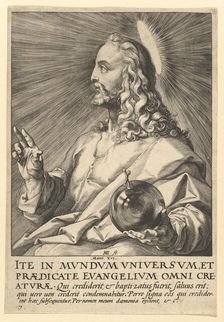 Christ, from Christ, the Apostles and St. Paul with the Creed, ca. 1589. Creator: Hendrik Goltzius