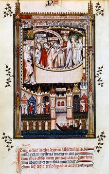 Christ gives communion to St Denis, 1317