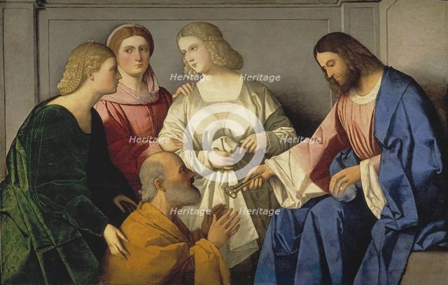 Christ Giving the Keys to Saint Peter. Artist: Catena, Vincenzo di Biagio (ca. 1470-1531)