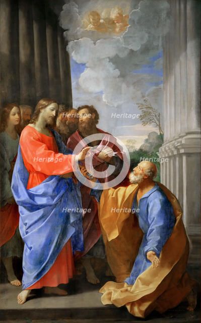 Christ Giving the Keys to Saint Peter, c. 1620. Creator: Reni, Guido (1575-1642).
