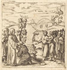 Christ Healing a Deaf Man, 1579. Creator: Leonard Gaultier