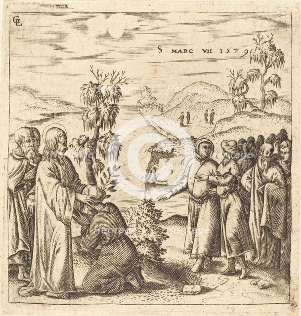 Christ Healing a Deaf Man, 1579. Creator: Leonard Gaultier.