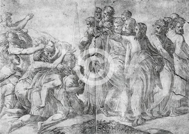 Christ Healing Lepers, between 1540 and 1563. Creator: Andrea Schiavone.