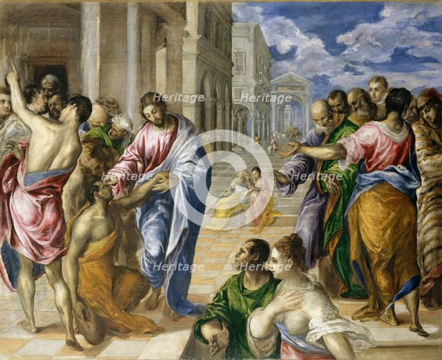 Christ Healing the Blind, ca. 1570. Creator: El Greco.