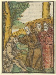 Christ Healing the Blind, from Das Plenarium, 1517. Creator: Hans Schäufelein the Elder