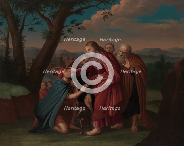 Christ Healing the Blindman, ca. 1725-30. Creator: Gerardus Duyckinck.
