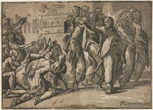 Christ Healing the Lepers, 1608. Creator: Guiseppe Rossigliani (Italian, c. 1510-)