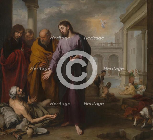 Christ healing the Paralytic at the Pool of Bethesda, 1667-1670. Artist: Murillo, Bartolomé Estebàn (1617-1682)