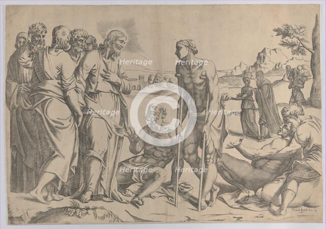 Christ healing the sick, 1566. Creator: Anon.