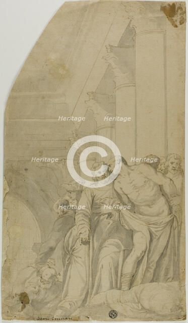 Christ Healing the Sick at the Pool of Bethesda, 17th century. Creator: Unknown.