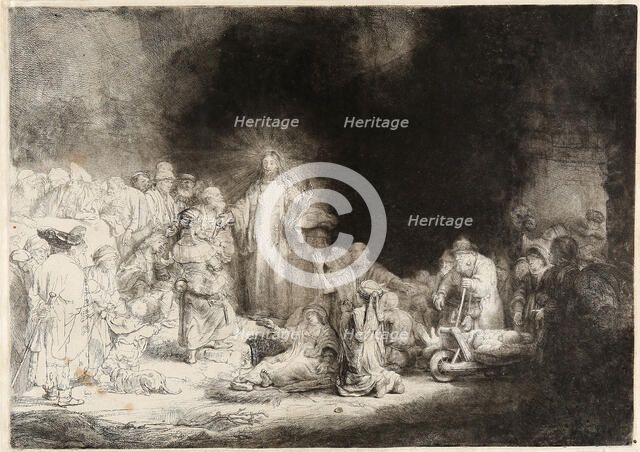 Christ healing the sick (The Hundred Guilder Print). Artist: Rembrandt van Rhijn (1606-1669)