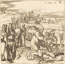 Christ Heals the Epileptic Boy, probably c. 1576/1580. Creator: Leonard Gaultier