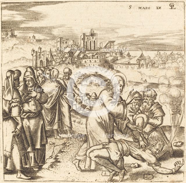 Christ Heals the Epileptic Boy, probably c. 1576/1580. Creator: Leonard Gaultier.