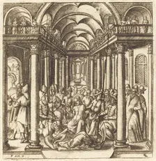 Christ Heals the Paralyzed Man, probably c. 1576/1580. Creator: Leonard Gaultier
