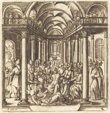 Christ Heals the Paralyzed Man, probably c. 1576/1580. Creator: Leonard Gaultier