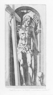 Christ Holding a Cross in a Niche. Creator: Attributed to René Boyvin