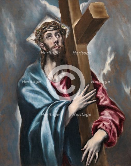 Christ Holding the Cross, c1602. Creator: El Greco.