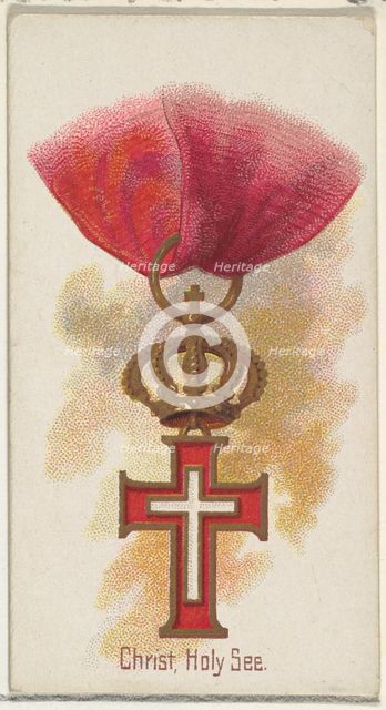 Christ, Holy See, from the World's Decorations series (N30) for Allen & Ginter Cigarettes,..., 1890. Creator: Allen & Ginter.