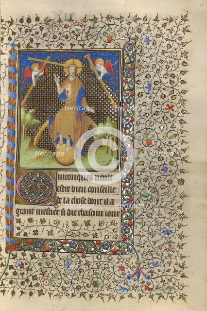 Christ in Majesty; Book of Hours, about 1415-1420. Creators: Boucicaut Master, Workshop of the Boucicaut Master.