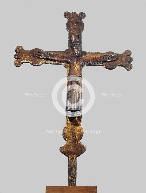 Christ in Majesty from Organyà, in polychromed wood.