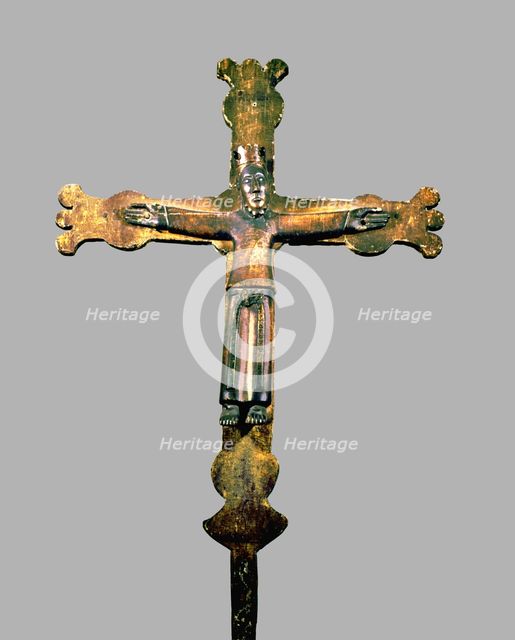 Christ in Majesty from Organyà, in polychromed wood.