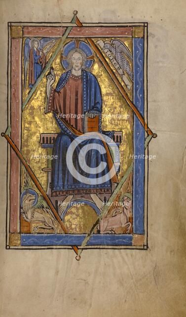 Christ in Majesty; Missal, begun after 1234-completed before 1262. Creator: Unknown.