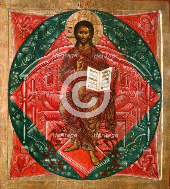 Christ in Majesty (Saviour of the World), 1645.  Creator: Fomin, Terenty  .