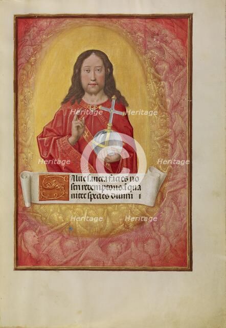 Christ in Majesty; Spinola Hours, about 1510-1520. Creator: Workshop of Master of the First Prayer Book of Maximilian.