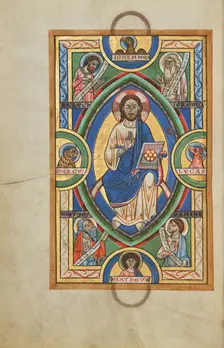 Christ in Majesty; Stammheim Missal, probably 1170s. Creator: Unknown