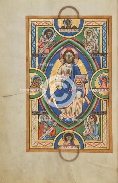Christ in Majesty; Stammheim Missal, probably 1170s. Creator: Unknown.