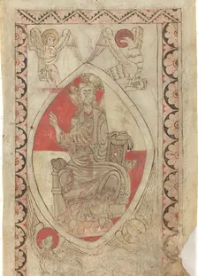 Christ in Majesty [recto], early 12th century. Creator: Unknown