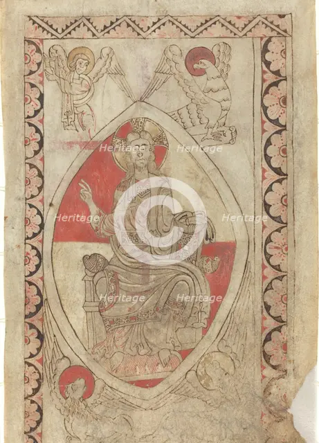 Christ in Majesty [recto], early 12th century. Creator: Unknown.