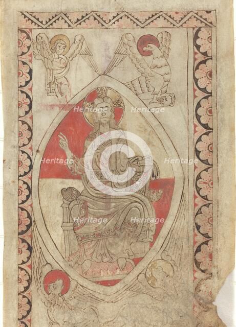 Christ in Majesty [recto], early 12th century. Creator: Unknown.