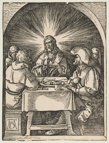 Christ in Emmaus, from The Small Passion, ca. 1510. Creator: Albrecht Durer