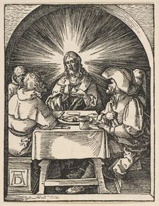 Christ in Emmaus, from The Small Passion, ca. 1510. Creator: Albrecht Durer